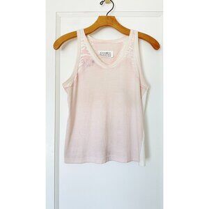 Martin Margiela Line 6 Miss Deanna Painted V Neck Tank Top Late 90s Y2K Vintage